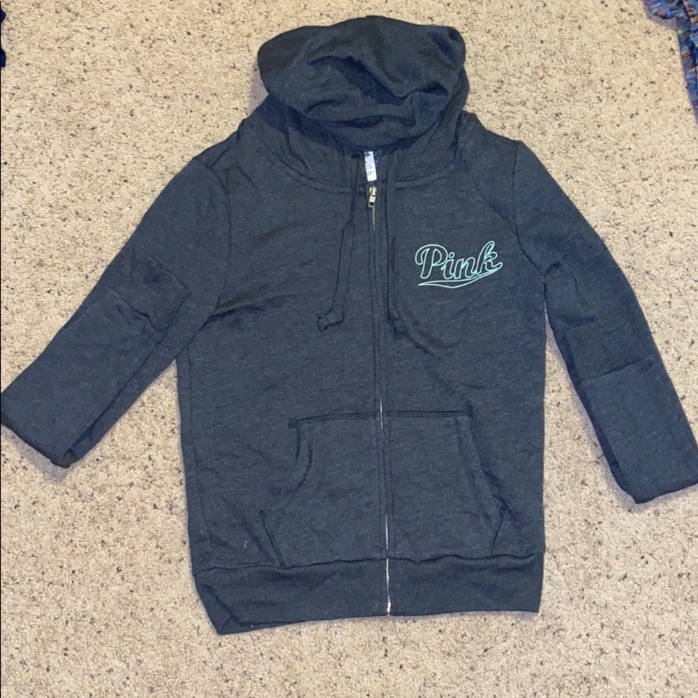 Full-zip PINK hoodie